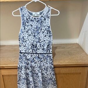 John + Jenn Navy and White Patterned Dress